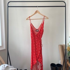 Reformation - Red Wrap Dress - Small